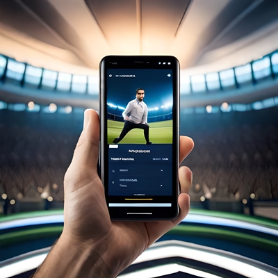 An app with a football match streaming view