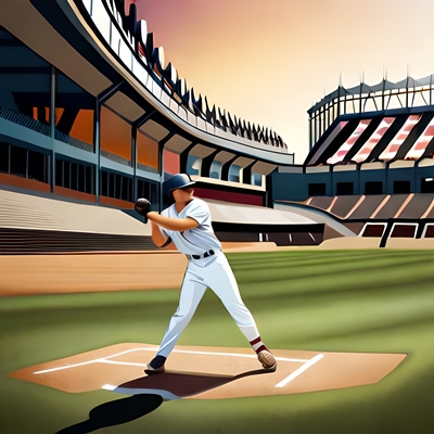 A baseball player during a match