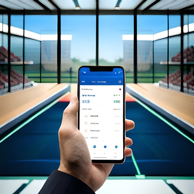 A hand holding a smartphone with a sports betting app