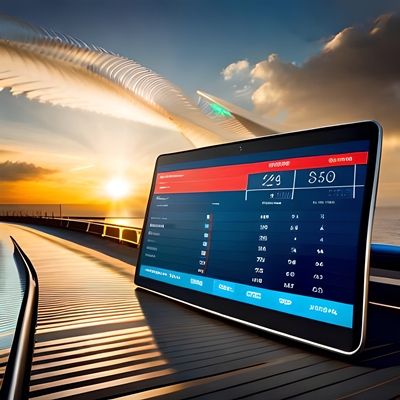 A sports betting app on a tablet