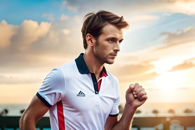 A pensive football player